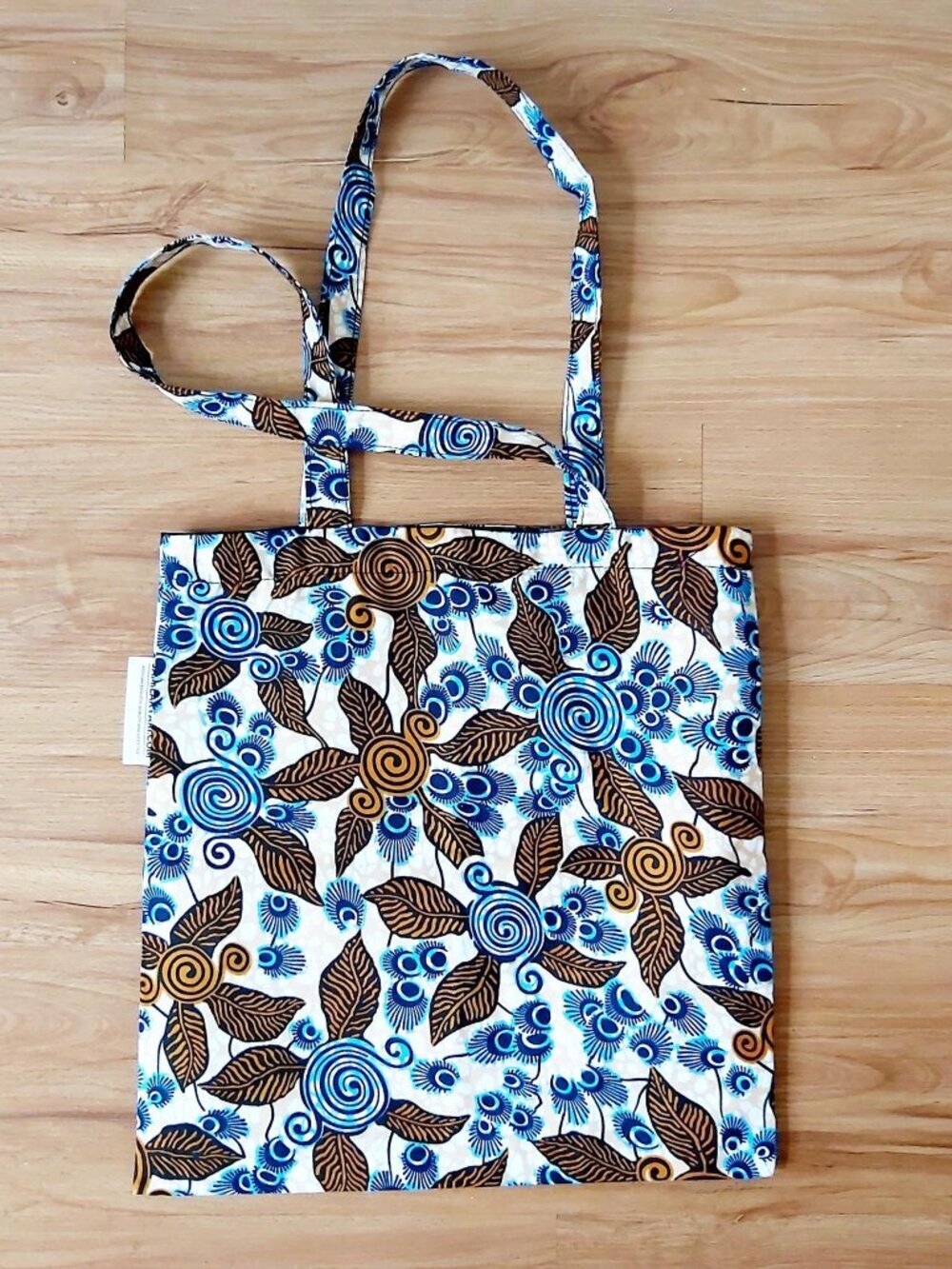 Fair Trade Chocolate Blue Tote Bag